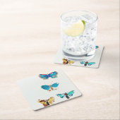 レドン五蝶 スクエアペーパーコースター (インサイチュ)