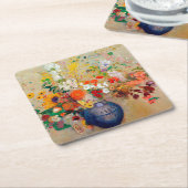 レドン·フラワーズ スクエアペーパーコースター (アングル)