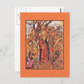 レドン – 花の中の歩くのブッダ ポストカード (正面/裏面)