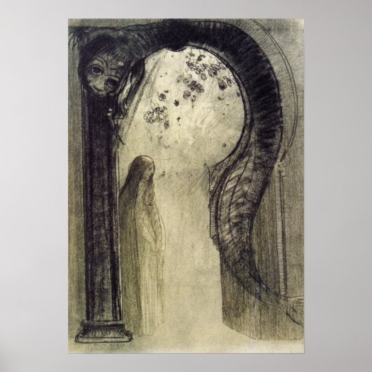 レドン – Woman And Serpent 1890 ポスター (正面)