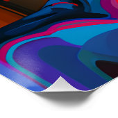 レナクイーンオーバーンブラウンヘアブラックメラニンアフロ ポスター (コーナー)