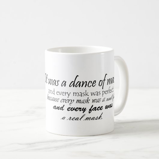 レナード・コーエンの引用文のマグ コーヒーマグカップ (正面右)