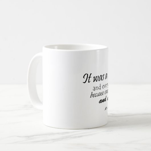 レナード・コーエンの引用文のマグ コーヒーマグカップ (正面左)