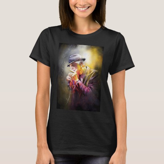 レナード・コーエン 02 Tシャツ (正面)