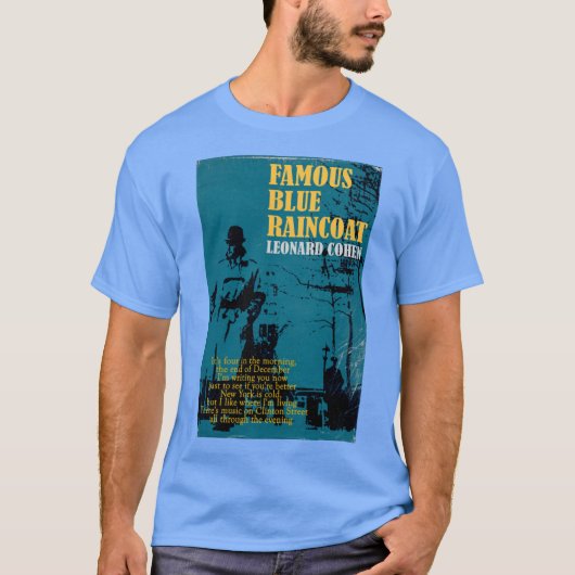 レナード・コーエン「Famous Blue Raincoat」レトロな友達 Tシャツ (正面)