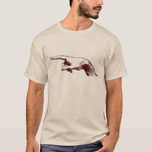 レナード・ダ・ヴィンチ指Tシャツ Tシャツ (正面)
