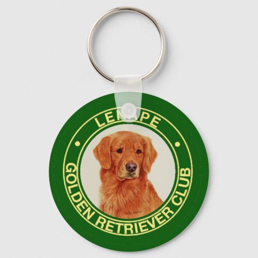 レナープゴールデンレトリエバークラブキーチェーン キーホルダー (正面)