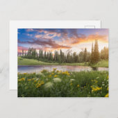 レニアー山のティプソ湖 ポストカード (正面/裏面)