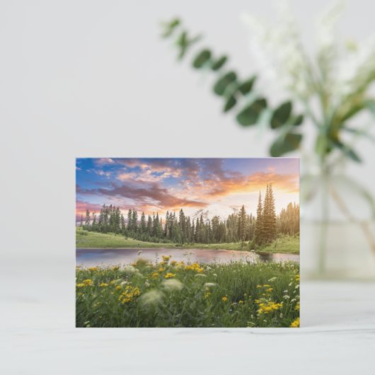 レニアー山のティプソ湖 ポストカード (スタンド正面)