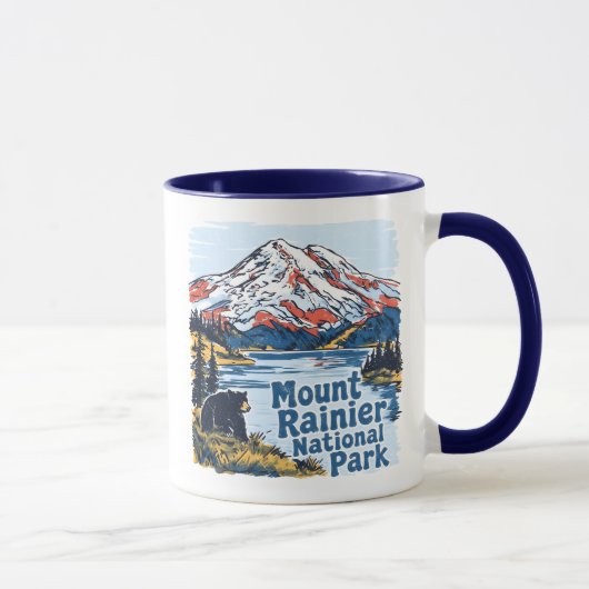 レニエ山国立公園の山の風景 マグカップ (右)