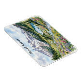 レニエ山国立公園 水彩画アート マグネット (右側)