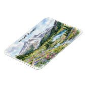 レニエ山国立公園 水彩画アート マグネット (左側)