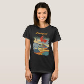 レニングラード ロシア 都市 レトロ 旅行 Tシャツ (正面フル)