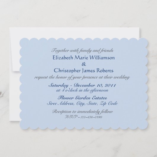 レニンフェアスウォーターリリーモネファインアート結婚ズ 招待状 (裏面)