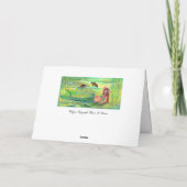 レニーによるウミガメのカードを持つカリプソの人魚 カード (裏面)