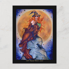 レニーによるジョエル・ハロウィーンの不気味な魔女カード ポストカード