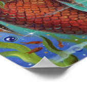 レニー・ラボイエのトロピカルマーメイドアート「クラウディナ」 ポスター (角)