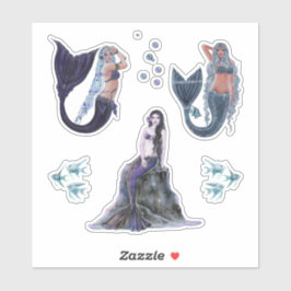 レニー・ラヴォワによるダークマーメイドの芸術 シール