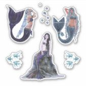 レニー・ラヴォワによるダークマーメイドの芸術 シール (正面)