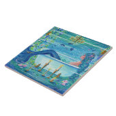 レニー・ラヴォワによるバスタブ・アートの人魚 タイル (側面)