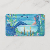 レニー・ラヴォワによるバスタブ・アートの人魚 名刺 (裏面)