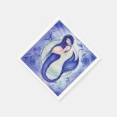 レニー・ラヴォワによるベビーシャワー人魚ナプキン スタンダードカクテルナプキン (角)