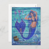 レニー・ラヴォワによるマーメイズの宝物芸術 シーズンポストカード (正面/裏面)