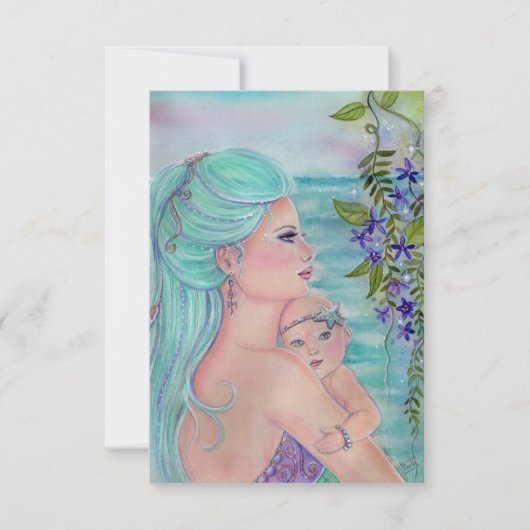 レニー・ラヴォワによるメイドの母親とベビー招待状 招待状 (正面)