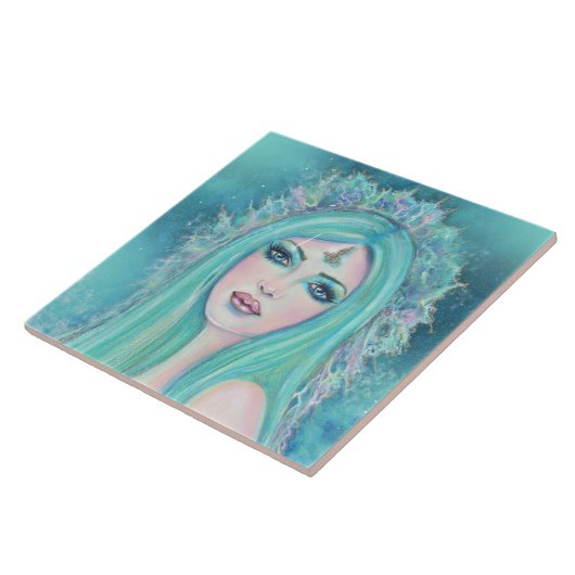 レニー・ラヴォワによる海の芸術とマーメイド1 タイル (側面)