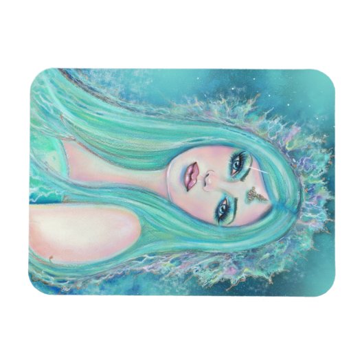 レニー・ラヴォワによる海の芸術とマーメイド1 マグネット (横)