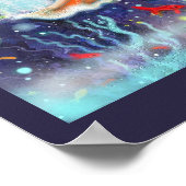 レニー・ラヴォワによる熱帯魚アートのマーメイド ポスター (角)