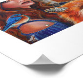 レニー・ラヴォワによる鳥と「リアーノン」女神 ポスター (角)