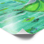 レニー・ラヴォワのマーメイドかわいい緑の人魚 フォトプリント (角)