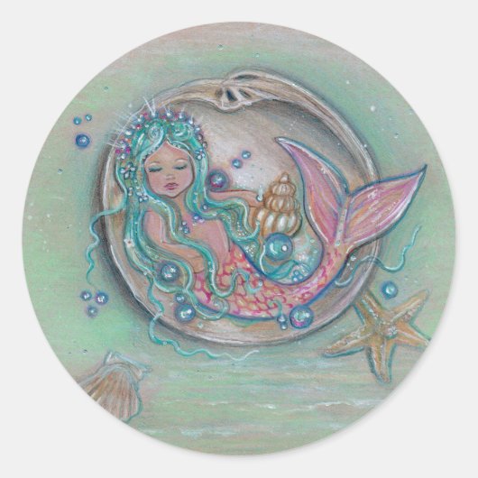 レニー・ラヴォワの眠い小さな人魚 ラウンドシール (正面)