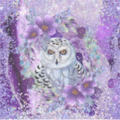 レネによるスノーフクロウの女神アート シール (正面)