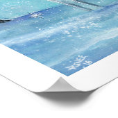 レネの鹿のポスター付き冬の休日の女神 ポスター (角)