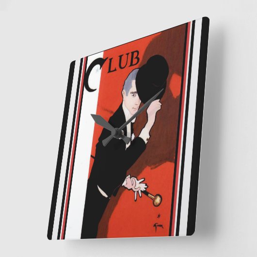 レネグルクラブウォールクロック スクエア壁時計 (傾斜)