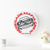 レネゲードマフィア乗務員の時計 ラージ壁時計 (ホーム)