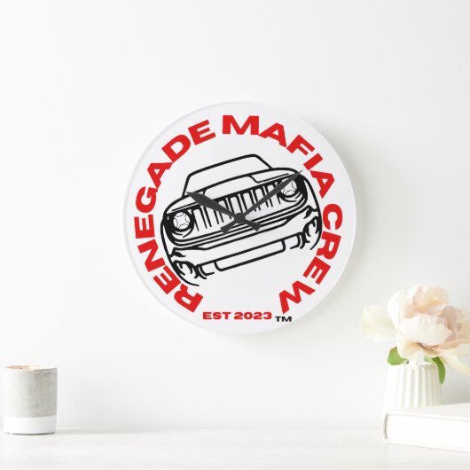 レネゲードマフィア乗務員の時計 ラージ壁時計 (ホーム)