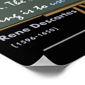 レネデカルト数学ポスター引用文 ポスター (角)