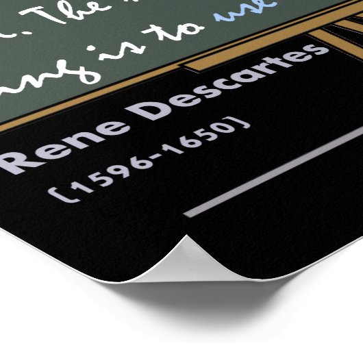 レネデカルト数学ポスター引用文 ポスター (角)