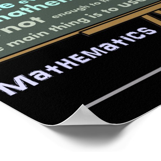 レネデカルト数学ポスター引用文 ポスター (角)