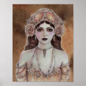 レネビクトリアンーの女性セピア色のポスター ポスター (正面)