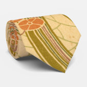 レネボークレアのアールヌーボー曲線フローラルパターン ネクタイ (ロール)