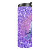 レネ・サーマル・タンブラーによるスノーフクロウの女神アート タンブラー (回転左)