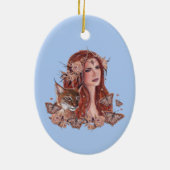 レネ・ラヴォワのオオヤマネコとフレヤの女神 セラミックオーナメント (裏面)