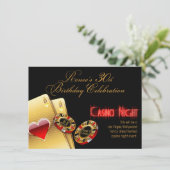 レネ ヴェガス カジノ ナイト 30歳の誕生日パーティー 招待状 (スタンド正面)