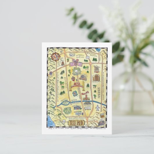 レノの地図 ポストカード (スタンド正面)