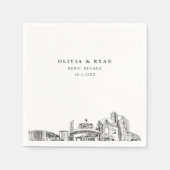 レノアーチスカイライン結婚ズ紙カクテルナプキン スタンダードカクテルナプキン (正面)