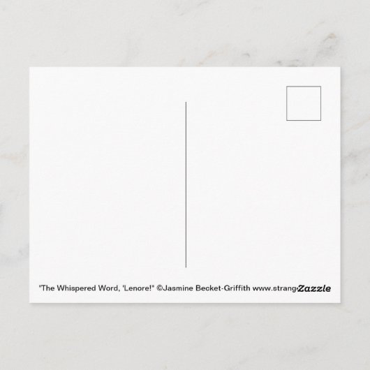 「レノア！」とささやかれた言葉のポストカード ポストカード (裏面)